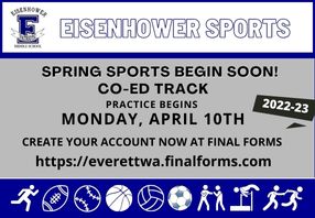 Middle School Spring Sports Start April 10th